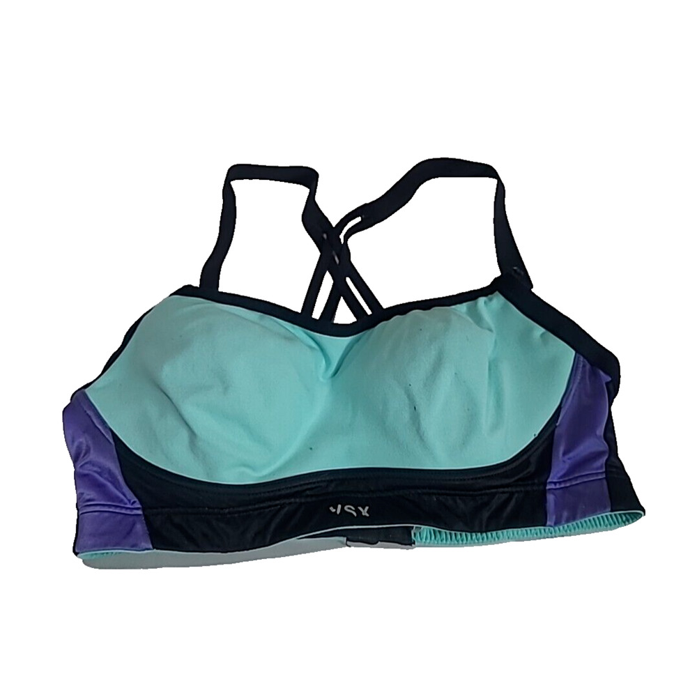 Victoria's Secret VSC Sport Blue Athleisure Yoga Workout Sports Bra‎ Size 32C
